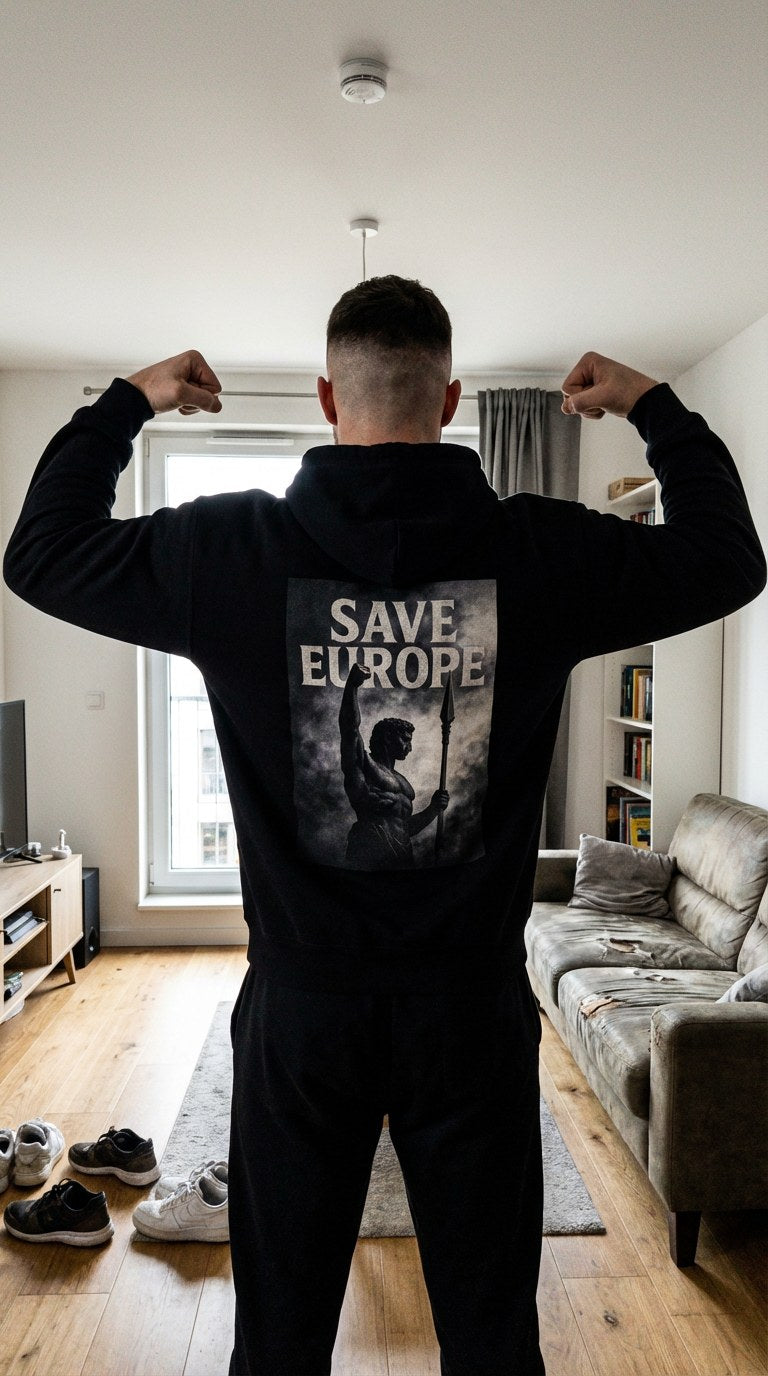 Rückendruck Save Europe in ganzer Größe
